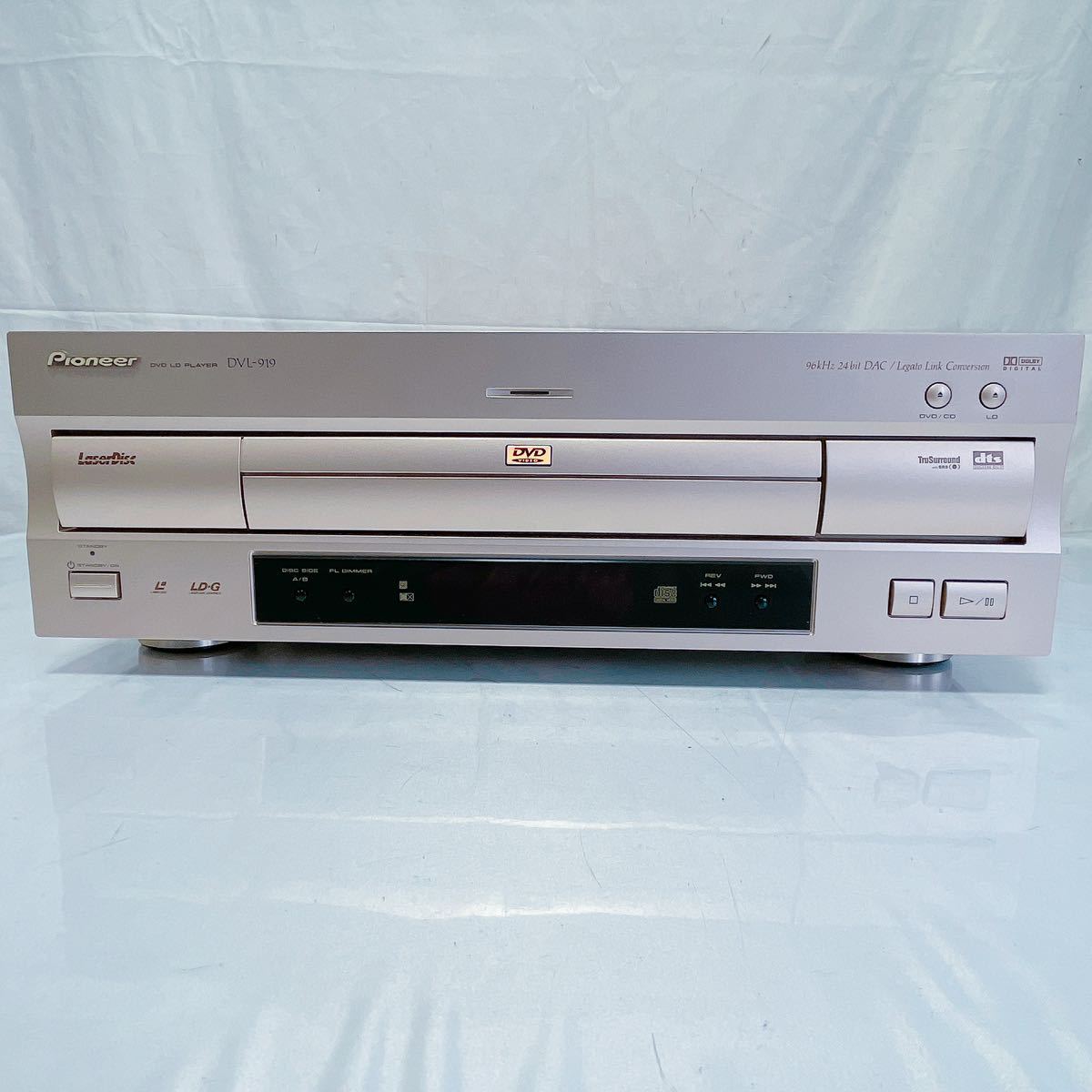 1C18 PIONEER パイオニア DVL-919 DVD LDプレーヤー レーザーディスクプレーヤー オーディオ機器 リモコン付 通電確認済 動作未確認の画像2