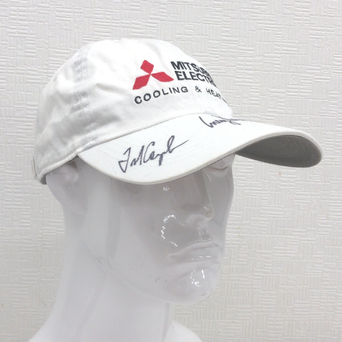 新品 AHEAD アヘッド サイン入り 三菱エレクトリックチャンピオンシップ 記念 キャップ F 白 ホワイト 企業ロゴ ゴルフ 帽子 メンズ 紳士の画像2
