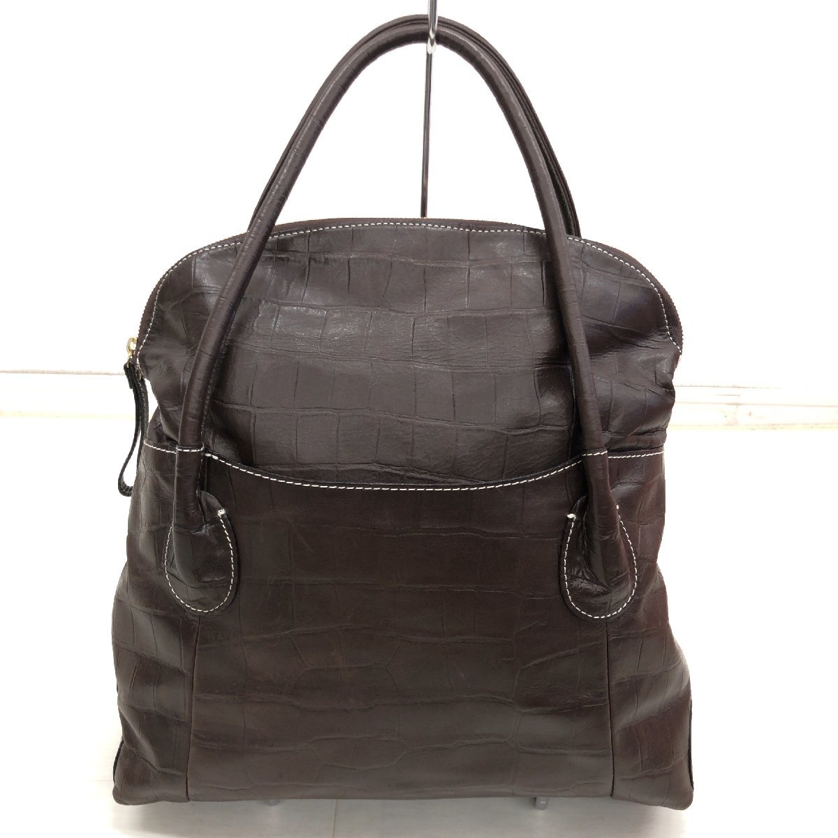 ◇Neutral Gray us ニュートラルグレイ クロコダイル 型押し 本革