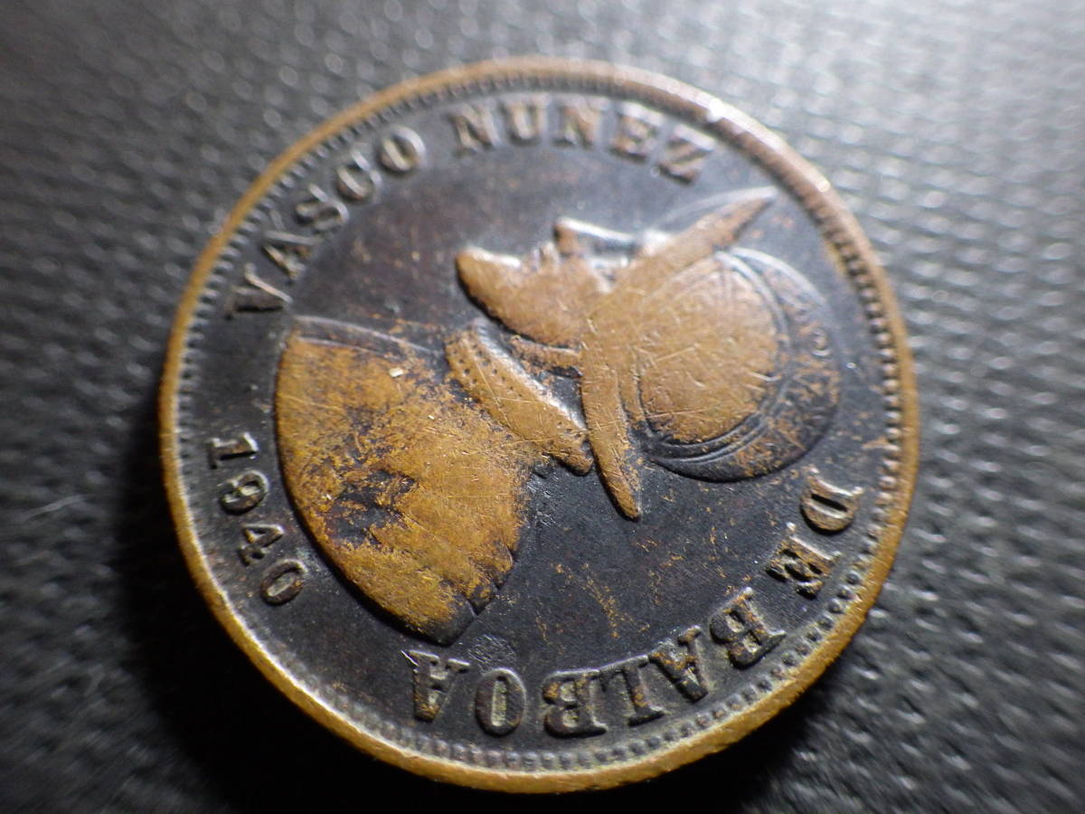 パナマ共和国１９４０年 1/４センティモ銅貨 直径約19.95ｍｍ重量約3.03ｇ 古い外国コインの画像2