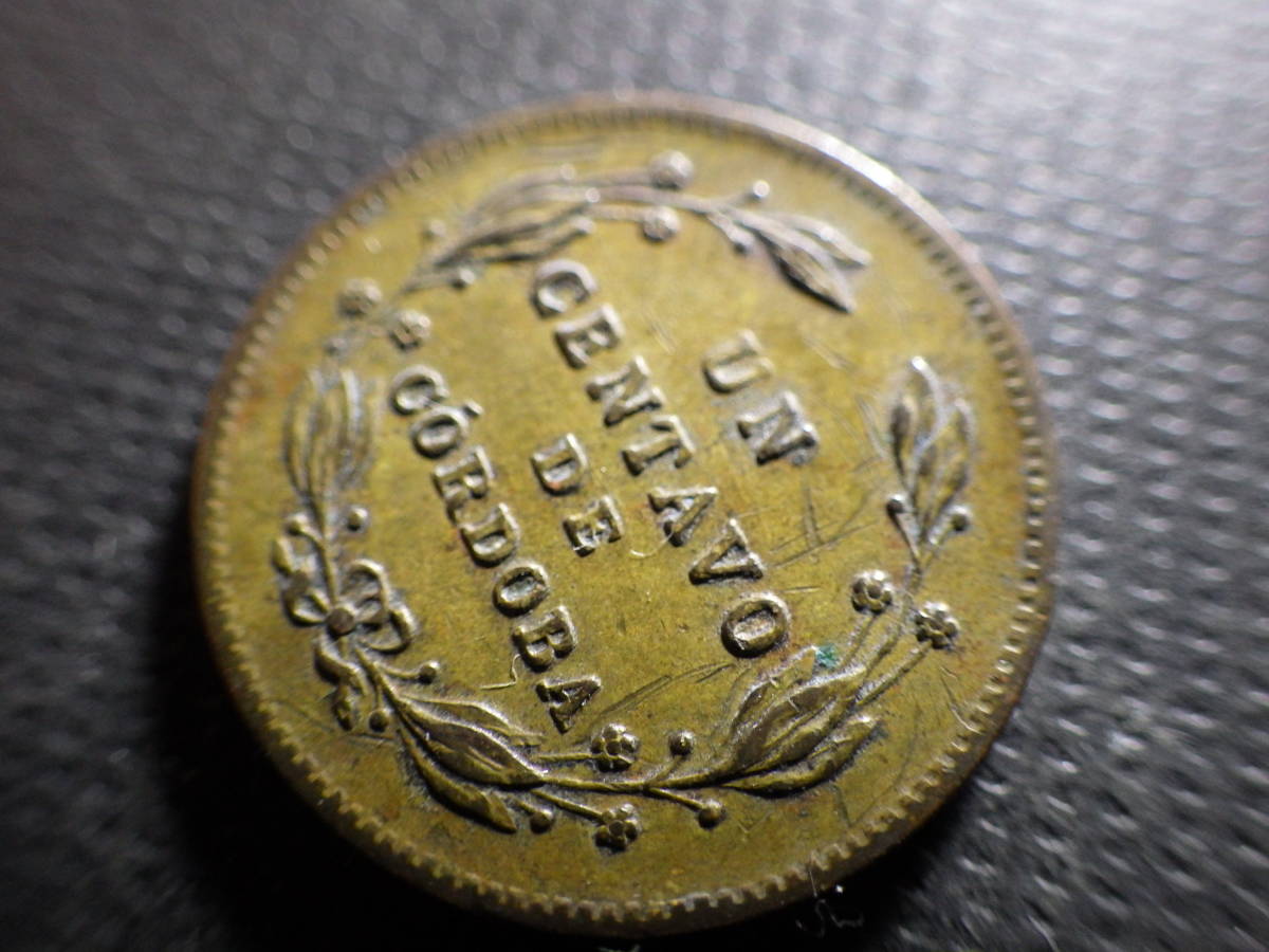 ニカラグア１９４３年 １センタボス銅貨 直径約18.0ｍｍ重量約2.42ｇ（硬貨白銅貨古い外国コイン）の画像4