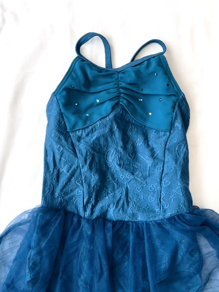 新品 チャコット バレエ BALLET★14,300円 豪華なスワロ付きロマンチックレオタード 120 2206b12K10 Chacott_画像4