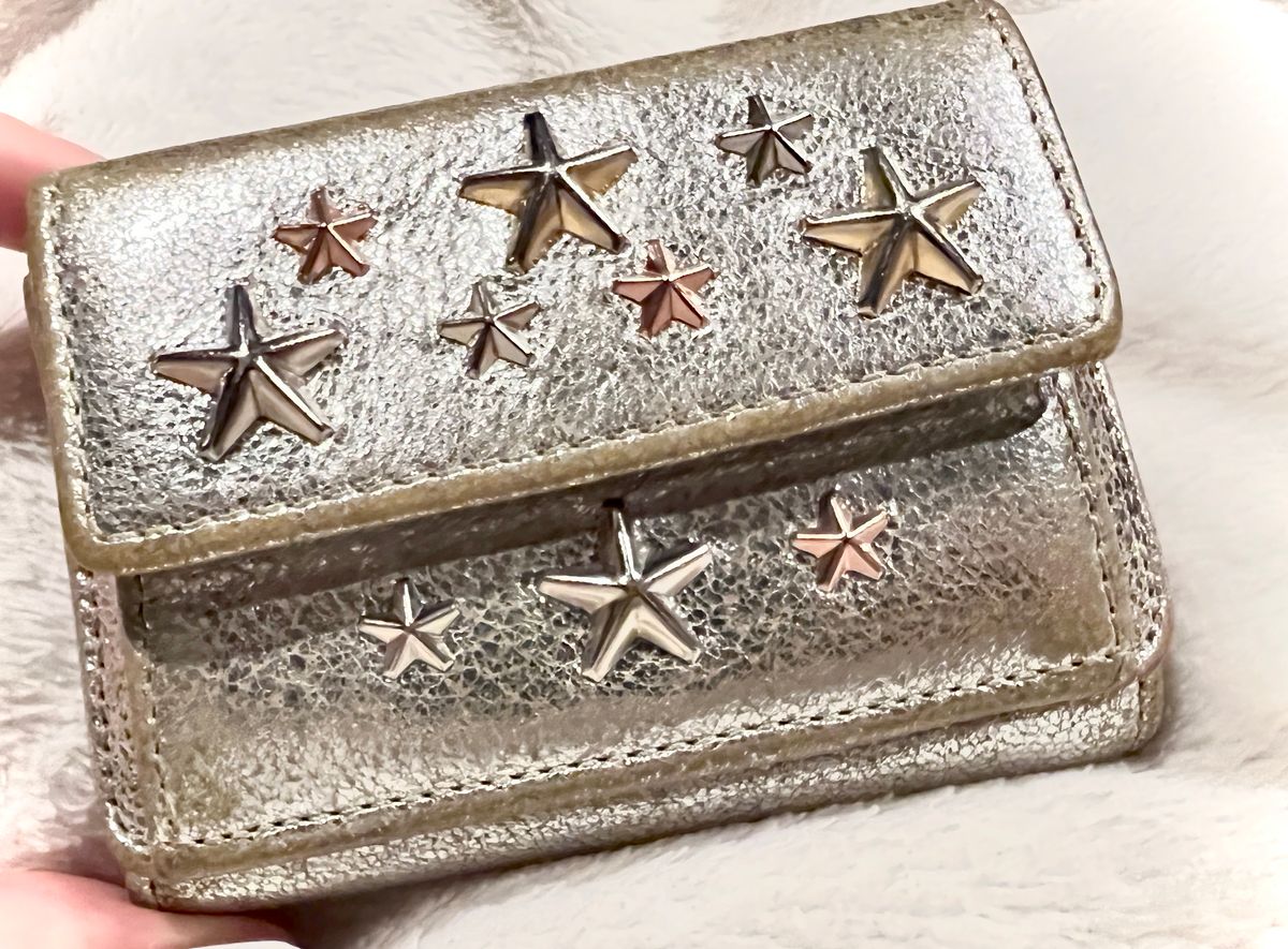 JIMMY CHOO ジミーチュウ 三つ折り財布 財布 シルバー Yahoo!フリマ（旧）-