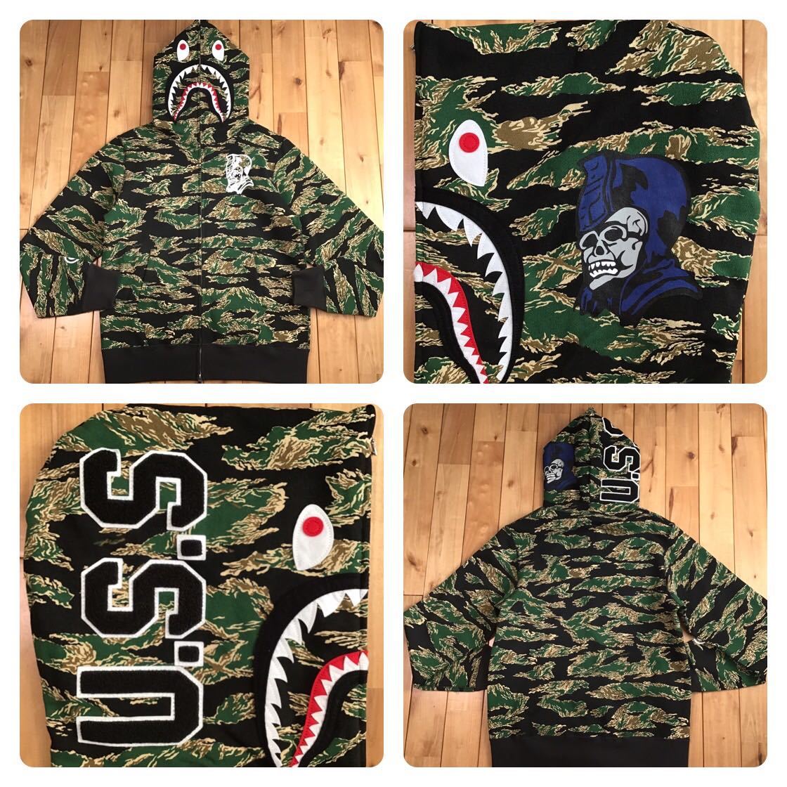 ★新品★ URSUS BAPE シャーク パーカー Lサイズ BAPE camo shark full zip hoodie エイプ ベイプ アベイシングエイプ a bathing ape z4937