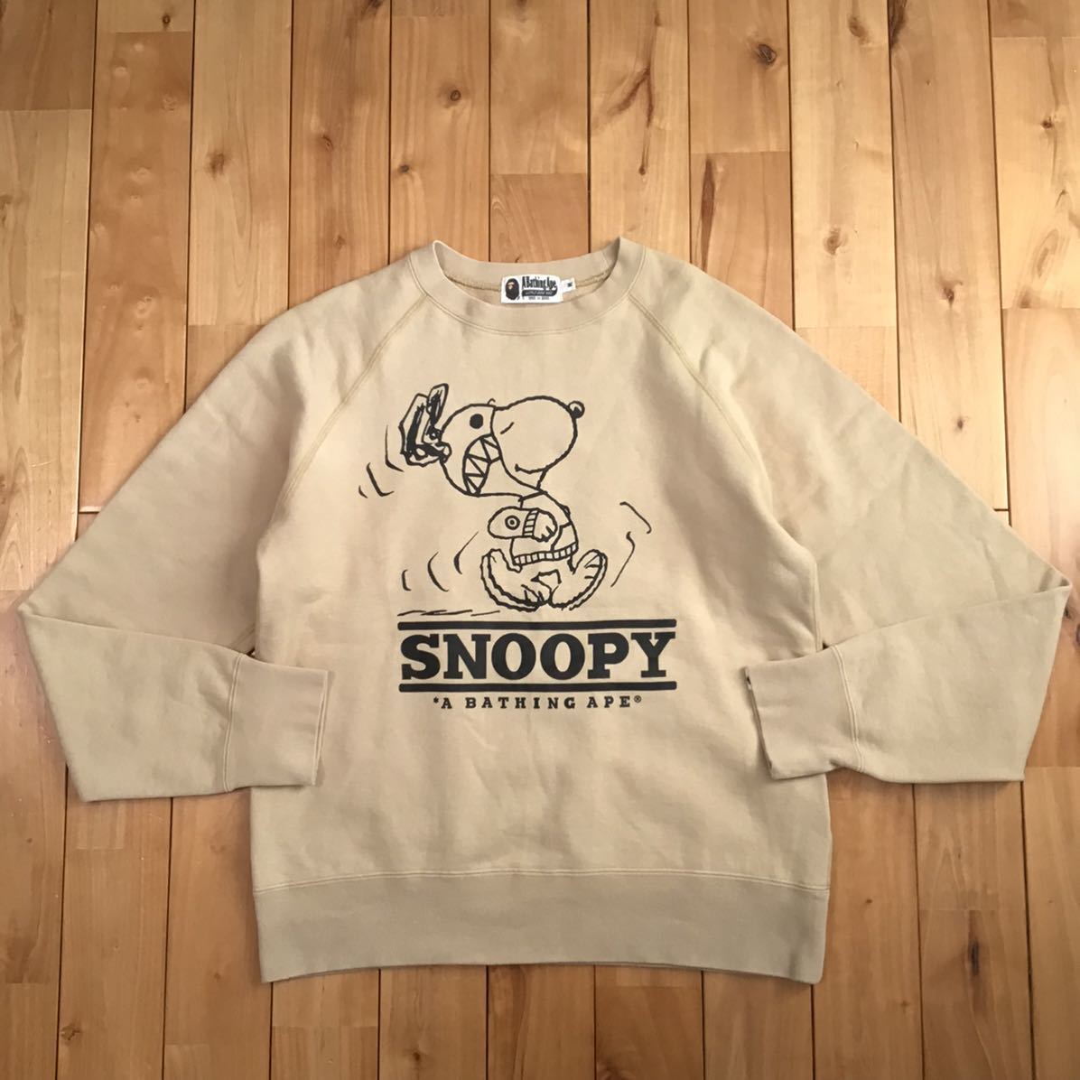 サイズ交換ＯＫ】 長袖スウェット BAPE × Snoopy Mサイズ m7337 ア