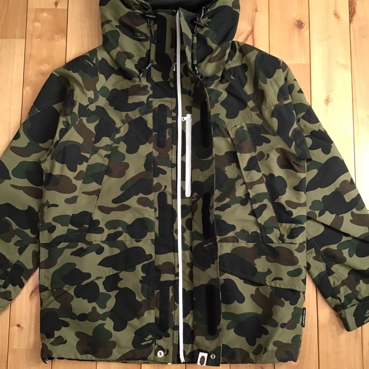 お気にいる ape bathing a Mサイズ スノボジャケット green camo 1st