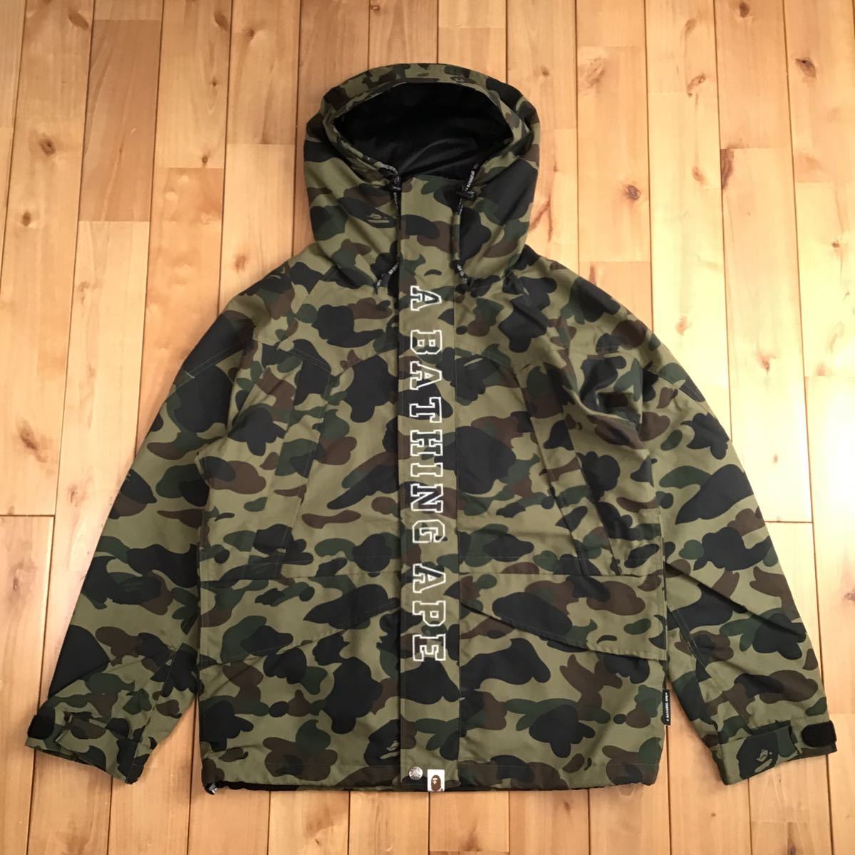 お気にいる ape bathing a Mサイズ スノボジャケット green camo 1st