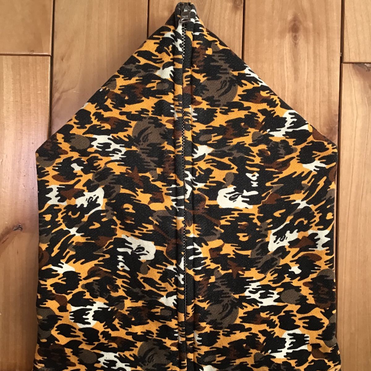 レオパードカモ フルジップ パーカー Mサイズ a bathing ape BAPE full zip hoodie leopard camo エイプ ベイプ レオパード q677_画像3