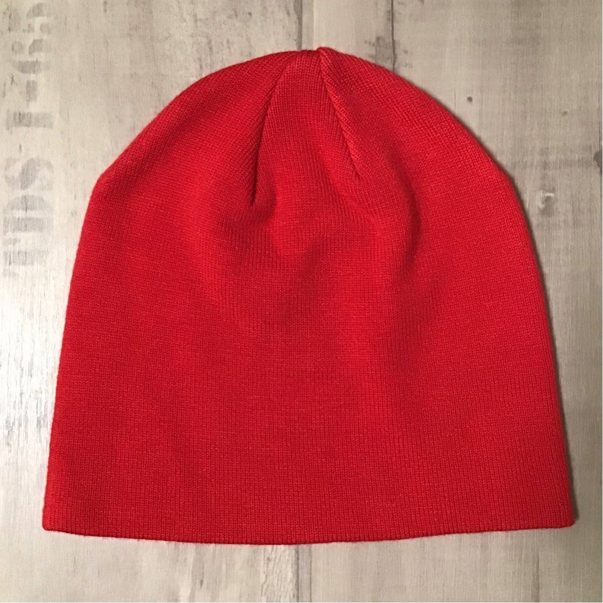 Crystal Stone BAPESTA ニット帽 Red a bathing ape BAPE STA Beanie knit cap エイプ ベイプ アベイシングエイプ swarovski 帽子 w45_画像3