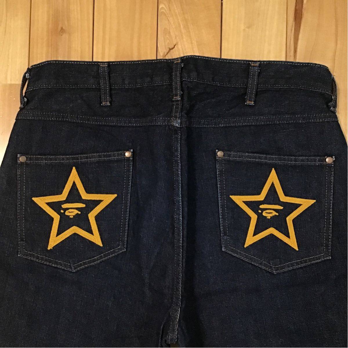 プレミア商品 A BATHING APE Bathing bapesta Denim 刺繍 スター