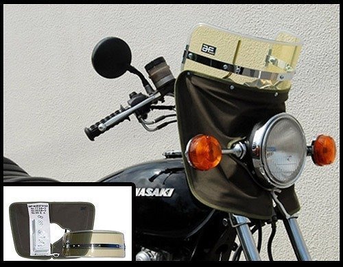 バイク用品 Z-FATHER 旭風防 黄ばみ 短風防 緑布タレ /CB400F CBX400F 