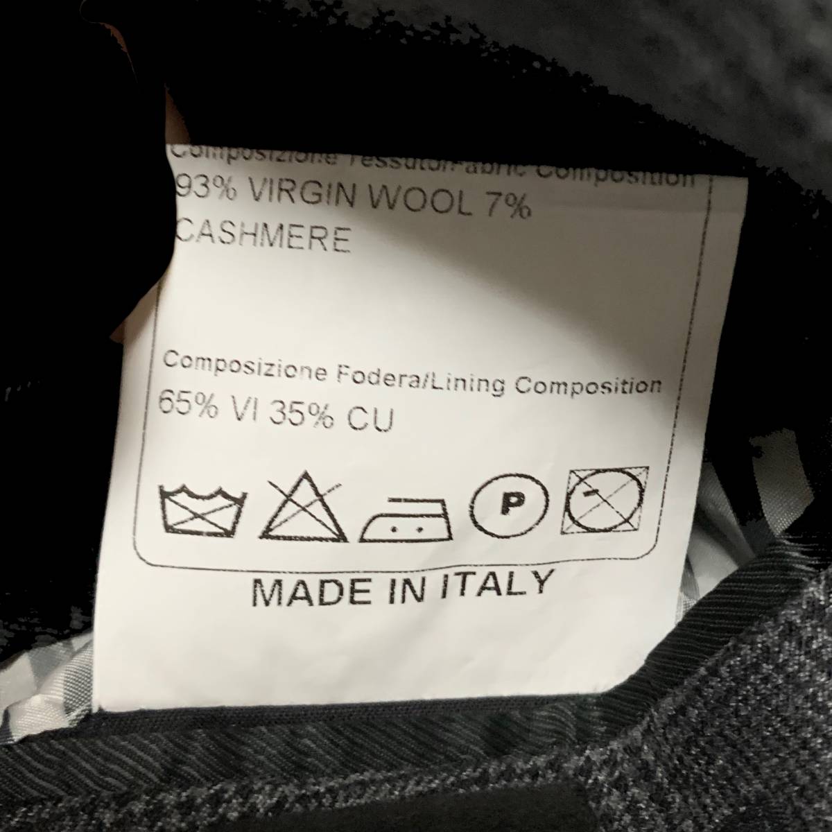 【即決】正規品 TAGLIATORE タリアトーレ カシミヤ混 セットアップスーツ/48/イタリア製/2FBR22B01/クリーニング済み/ 8