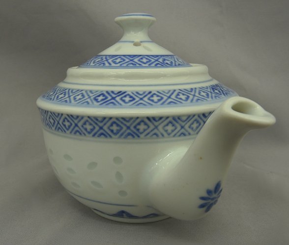 中国 景徳鎮 茶器 蛍 急須 茶碗 5客 陶磁器 中國景徳鎮製 MADE IN CHINA 未使用品の画像5