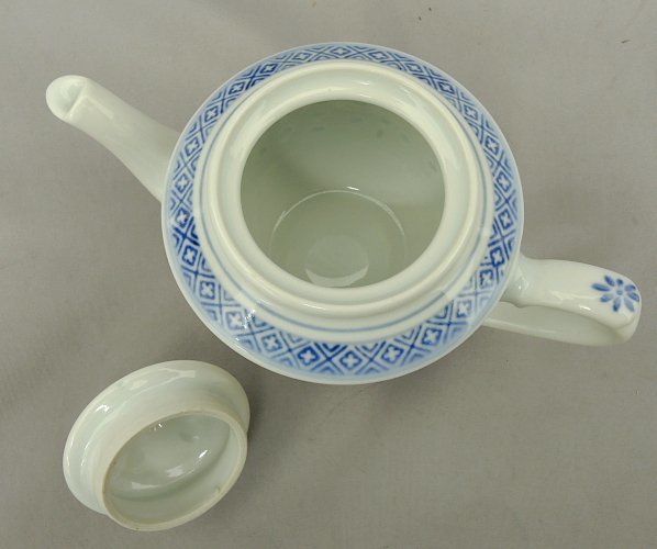中国 景徳鎮 茶器 蛍 急須 茶碗 5客 陶磁器 中國景徳鎮製 MADE IN CHINA 未使用品の画像6