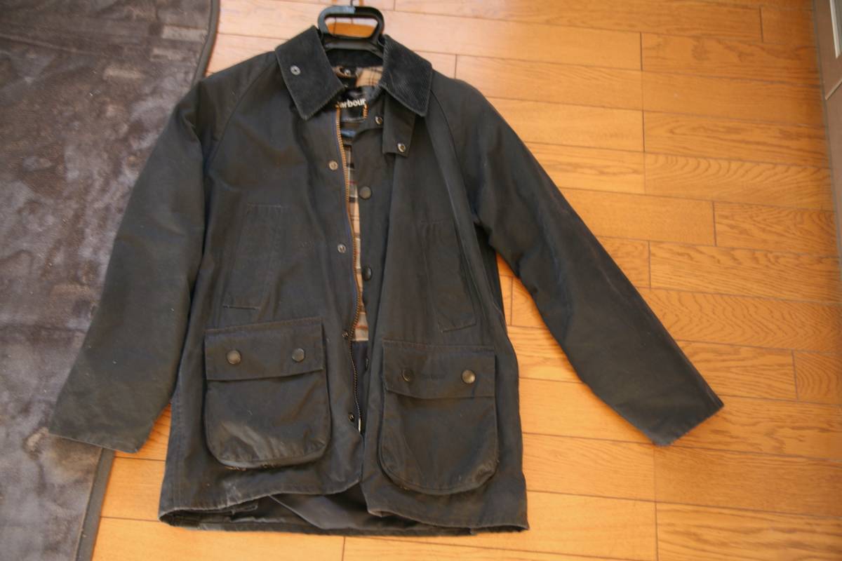 ★リプルーフ済 Barbour バブアー Bedale ビデイル オイルドジャケット ネイビー navy　サイズ３４_画像1