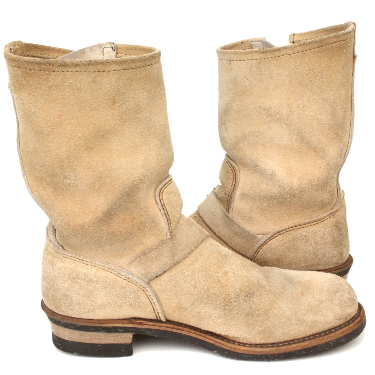 (20528)PT83サイズ10Dベルト低REDWING8268レッドウィング28cm(エンジニアブーツ ラフアウト スエード92年製プリント羽タグ旧羽プリントタグ_画像7