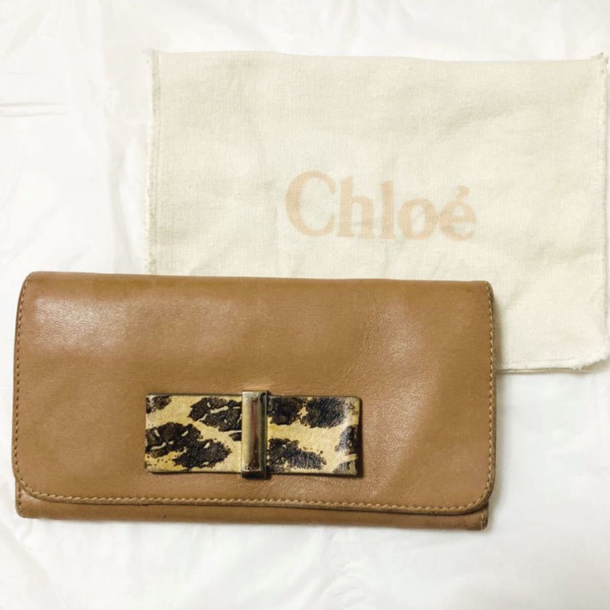 Chloe】リボン財布 ブラック 長財布 かわいい pascom.org.br