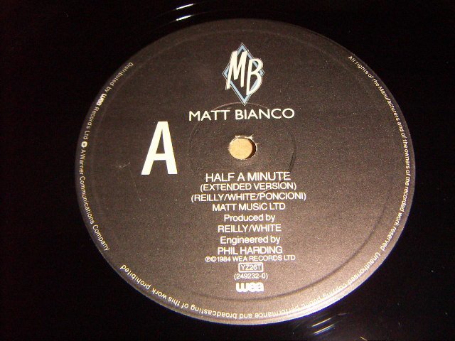 12’LP：MATT BIANCO HALF A MINUTE マット・ビアンコ_画像2