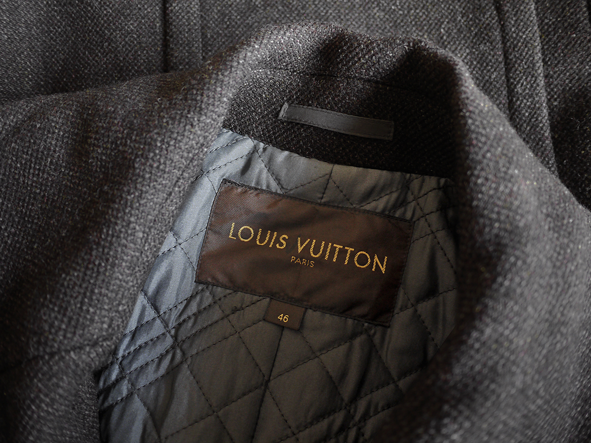 正規品 最高級 Louis Vuitton ミックスウールメルトン ダブルブレストコート ジャケット ライダースブルゾン スーツにも最適_画像4