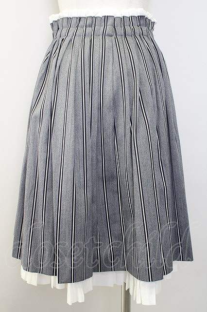 Jane Marple カレッジストライプのバイカラースカート 22-12-27-4034i-1-SK-JM-L-HD-ZI_画像2