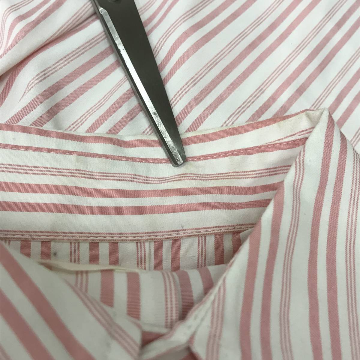 Ungrid アングリッド スリーブデザインストライプシャツ　Fサイズ　ピンク　スリーブデザインビックシャツ　S10-7　USED_画像7