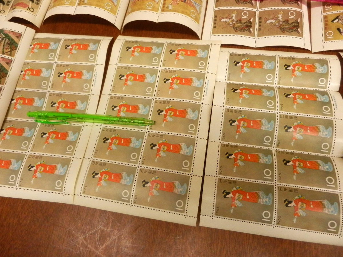 未使用 日本 切手 26 / 10円 切手趣味週間 1958年 1960〜1966年 額面1,600円 シート まとめて大量set レアの画像6