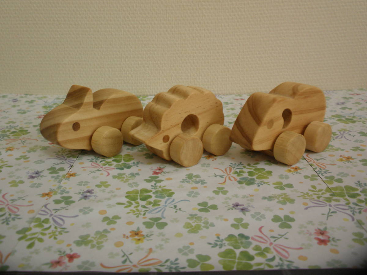 [ собственное производство ] смех лицо переполнение деревянная игрушка ~ животное ko Logo ro3 body комплект ( овца * заяц *morumoto) произведение No.702/800