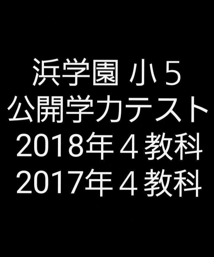 浜学園 小５ 公開学力テスト ４教科 ２年分 2018年 2017年 Yahoo