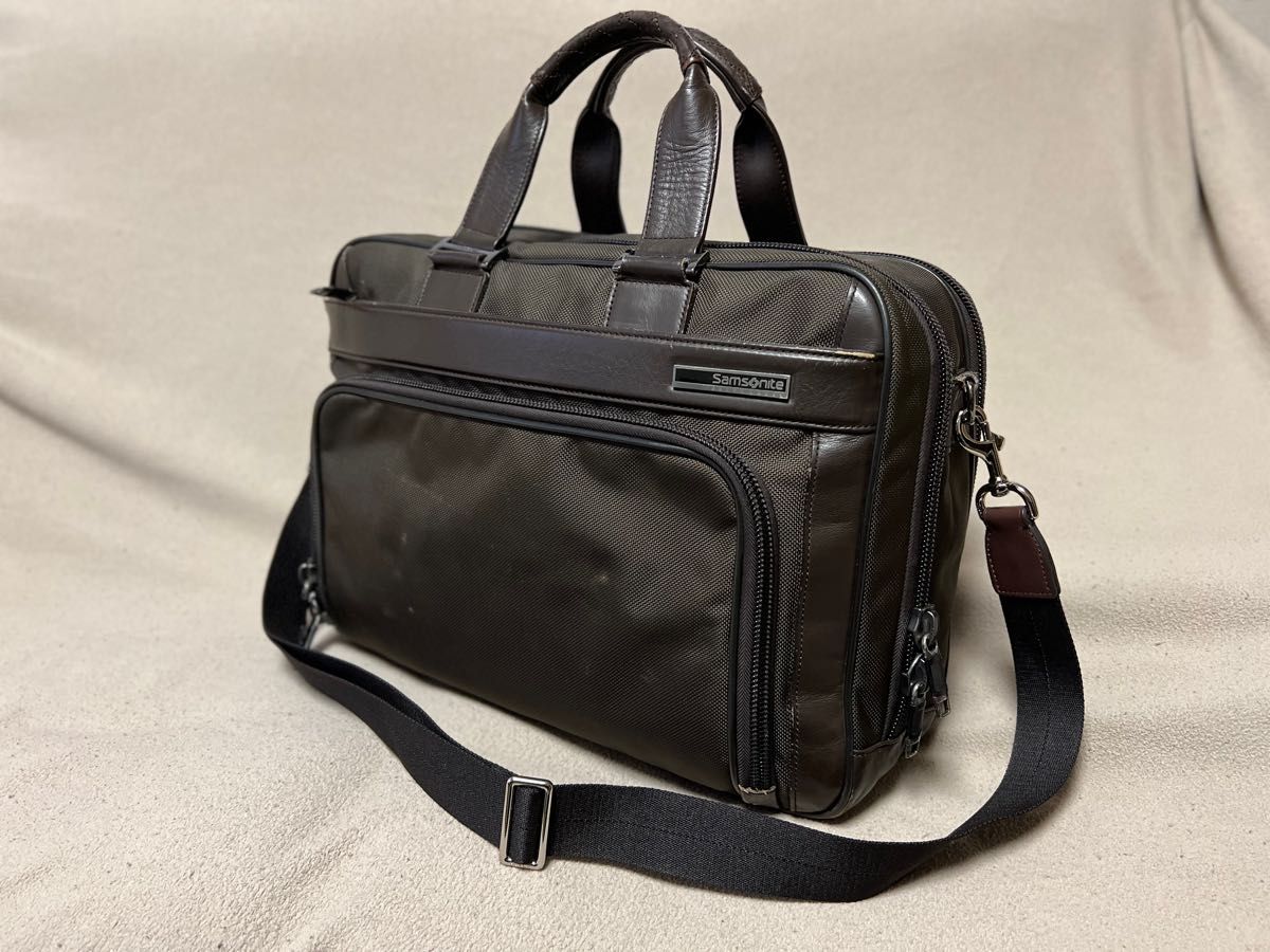 Samsonite Black Label バリスティックナイロン・革製ビジネスバッグ