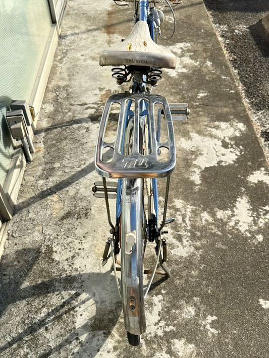 ツノダ 軽快自転車 青色TU号 自転車 当時物 昭和レトロ 昭和時代 26インチ 中古_画像6