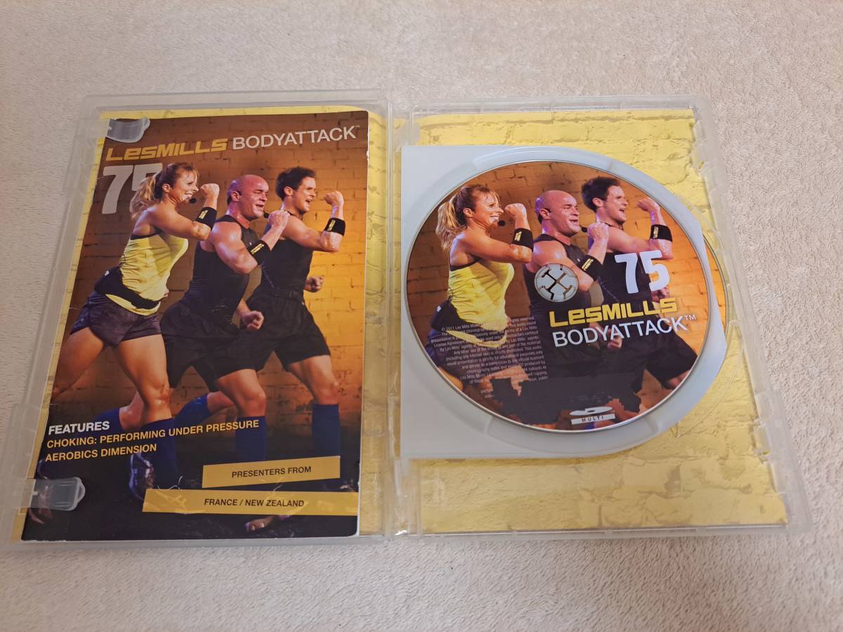 再生良好 【貴重】 レスミルズ ボディアタック 75 76 DVD CD コリオシート 日本語解説 Lesmills BodyAttack