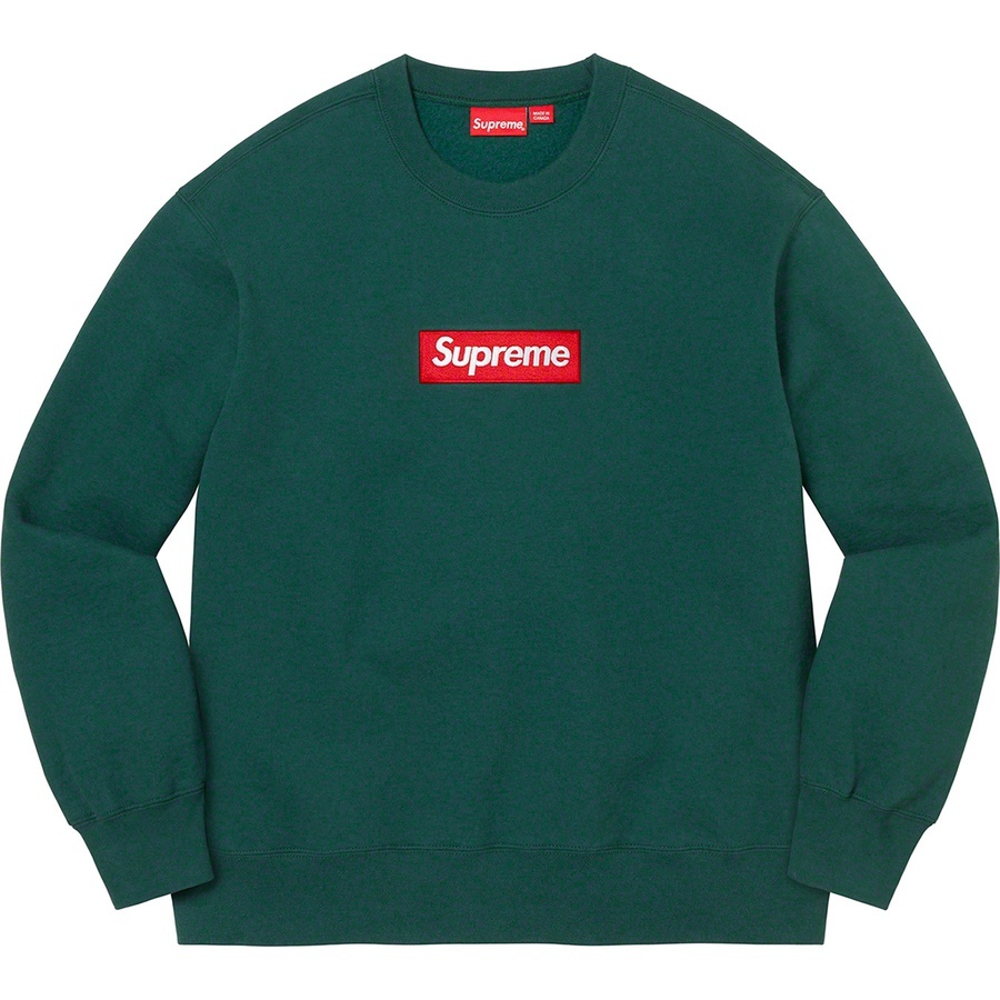 国内正規 新品 22FW 22AW Supreme シュプリーム Box Logo Crewneck スウェット Dark Pine XXL_画像1