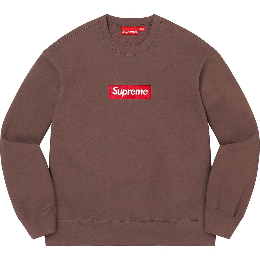 国内正規 新品 22FW 22AW Supreme シュプリーム Box Logo Crewneck スウェット Brown XXL_画像1