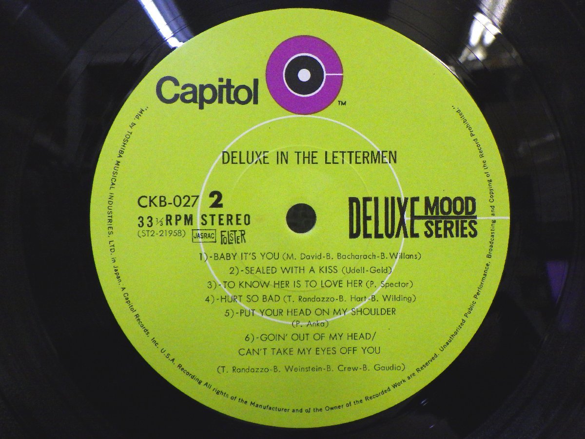 LP レコード The Lettermen レターメン DELUXE IN LETTERMEN 【 E- 】 D7002Aの画像6