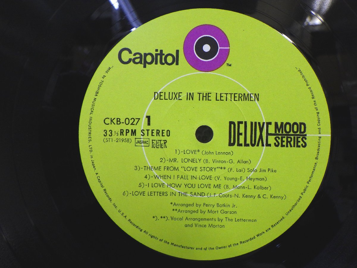 LP レコード The Lettermen レターメン DELUXE IN LETTERMEN 【 E- 】 D7002Aの画像5