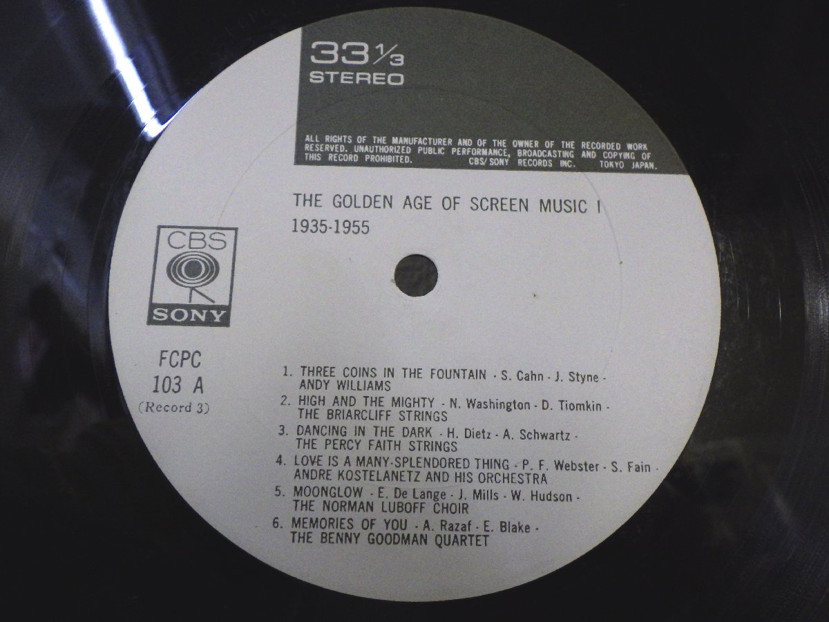 LP レコード 2枚組 ANDY WILLIAMS アンディ ウィリアムス 他 THE GOLDEN AGE OF SCREEN MUSIC Ⅰ 1935-1955 【 VG+ 】 D8566A_画像4