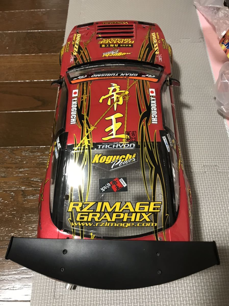 送料無料　1/10 日産　180SX KOGUCHI POWER D1 ラジコン　ボディ　ウィング、マフラー付き　ドリフト　ヨコモ　YOKOMO NISSAN