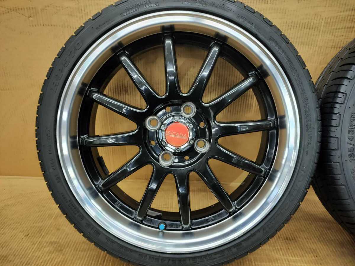 S CADA 16×5,5J 4H +48 PCD100 タイヤ 165/45R16 エスカーダ 16インチ
