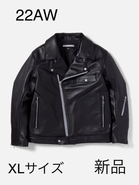 22AW NEIGHBORHOOD LEATHER DOUBLE RIDERS JK . CL サイズXL