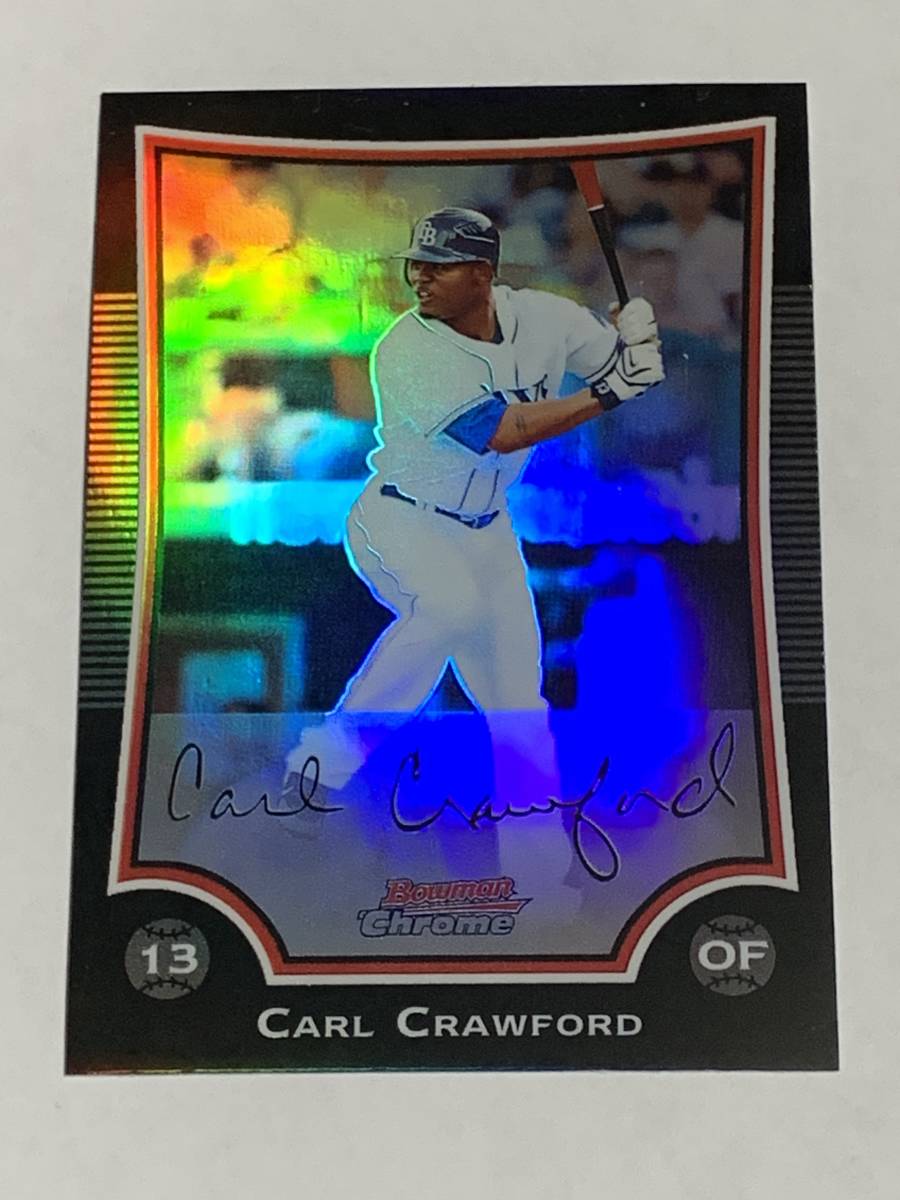 CARL CRAWFORD 2009 BOWMAN CHROME REFRACTOR 即決の画像1