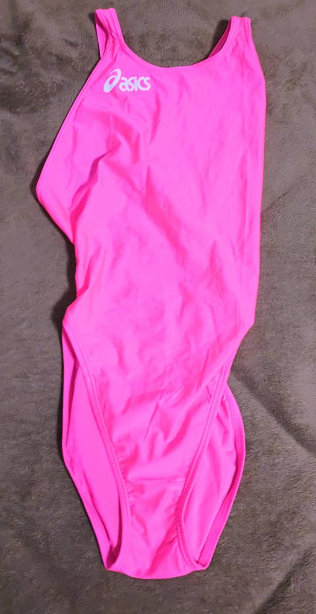 【入手不可】旧ロゴ アシックス asics 競泳水着 女子 ALS85T ハイドロCD ピンク L サイズ 未使用の画像1