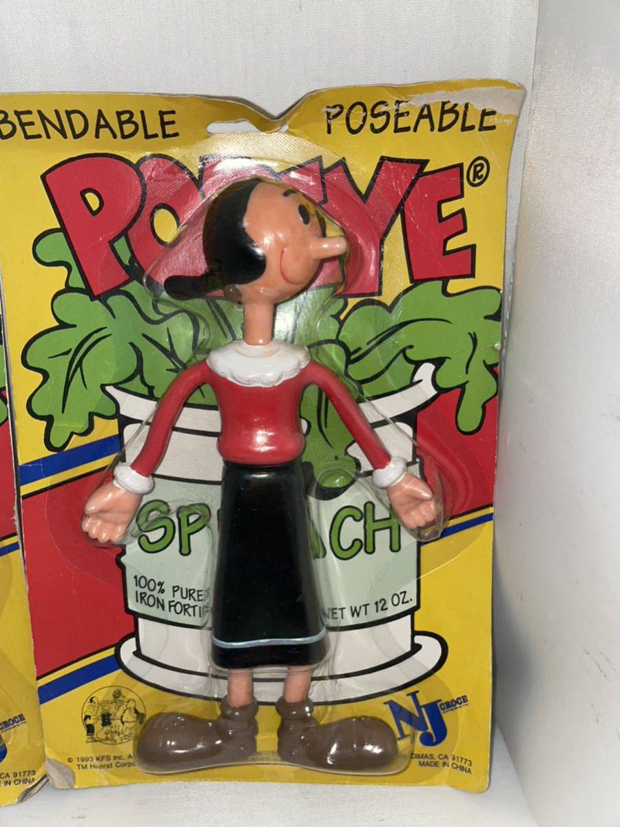  Popeye оливковый Vintage фигурка 2 вид текущее состояние товар 