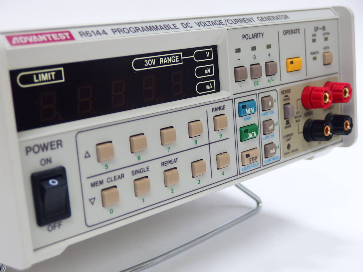 新同美品/高分解能DC電圧電流発生器/ADVANTEST/R6144/±32.000V/±160.00ｍA/精度確認/取説(複写)/Programmable DC Voltage/Current Gen.