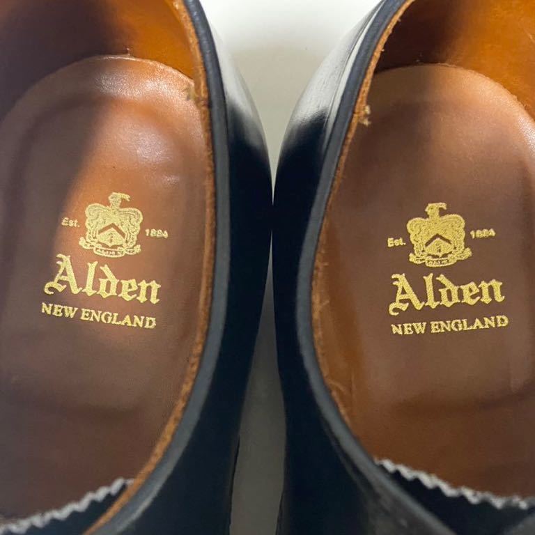 Alden オールデン 907 ブラック カーフ 内羽根 ストレートキャップトゥ