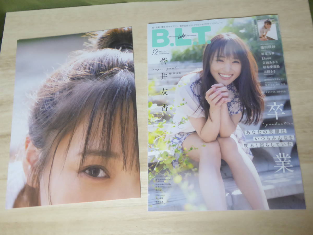 [m10117y b] B.L.T.2022年12月号 菅井友香（櫻坂46）両面超ビッグポスター付の画像1