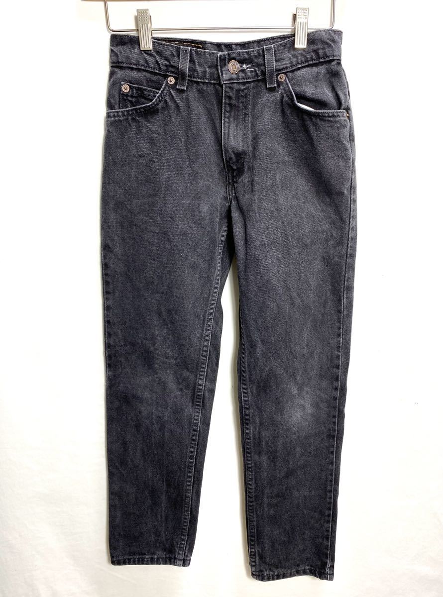 ■ 子供用 90s 90年代 97年製 ビンテージ Levi's 31342-4159 REGULAR ブラック デニム パンツ サイズ12 キッズ リーバイス オレンジタブ ■_画像1