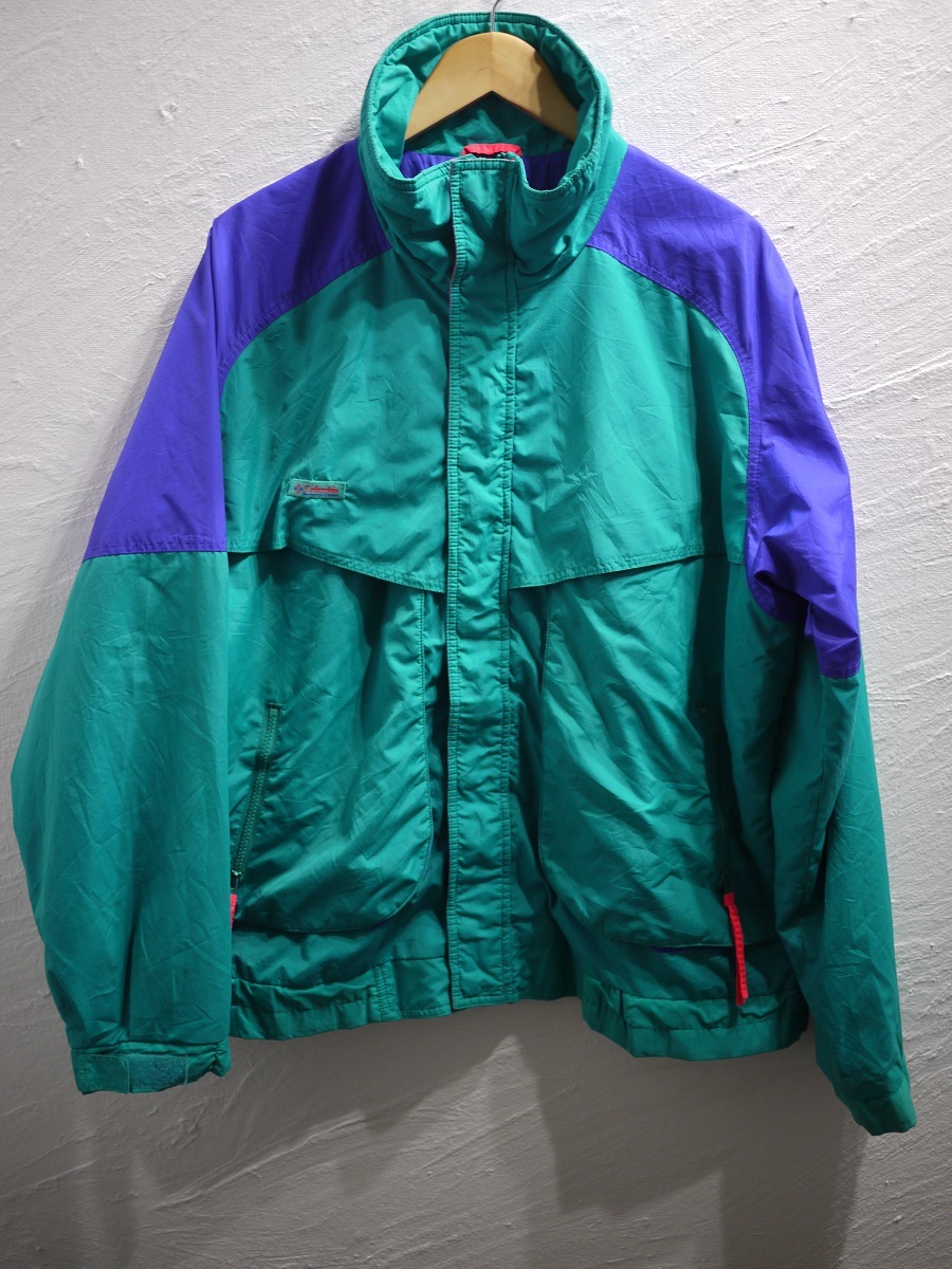 90s Columbia コロンビア ナイロンジャケット ブルゾン ヴィンテージ Long's Peak Powder Keg Nylon blouson 5674_画像1