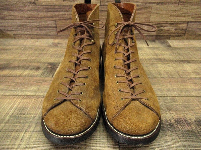 ◆ 美品 定価85,800円 OLD JOE オールドジョー 18AW VACHETTA LEATHER MONKEY BOOTS バケッタ レザー モンキー ブーツ チェスナット 27.5cm_画像2