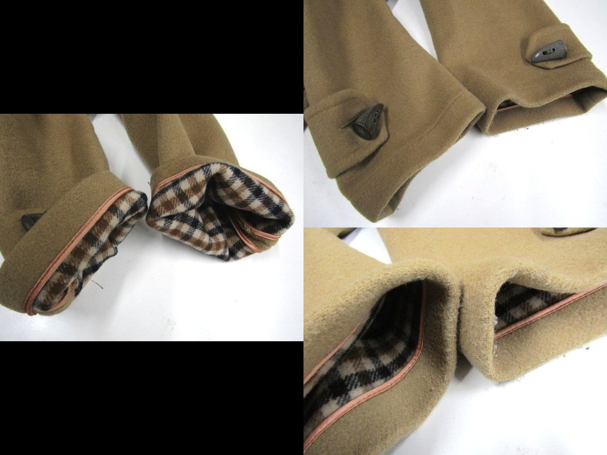 S2849:vintage England made Aquascutum Aquascutum coat / beige / duffle coat wool coat 