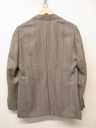 i2785：Mitsumine(ミツミネ) 千鳥格子チェック柄テーラードジャケット A6 ウールジャケット/スーツ 茶ブラウン/メンズ紳士の画像2